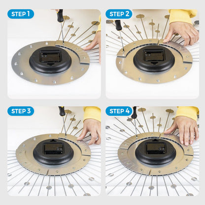 ✨🕰️ Reloj de Pared Creativo con Cristales de Roca 💎 – Lujo Silencioso y Estilo Minimalista para tu Salón, Comedor y Entrada 🏡🌟