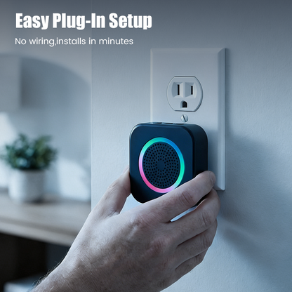 🔔✨ Timbre Inalámbrico de Largo Alcance con Flash LED 🏠 Nunca más pierdas una visita ⚡👀