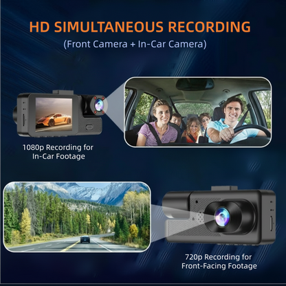 Cámara para Auto de 3 Canales 1080P con WiFi
