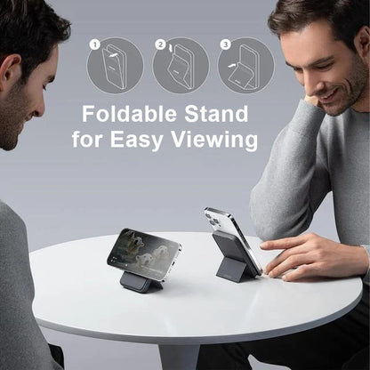 Mini Batería Externa Magnética Inalámbrica con Soporte Plegable