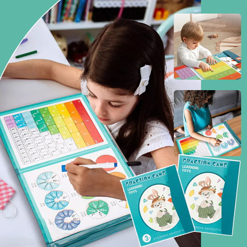 Tablero de Aprendizaje de Fracciones Magnético para Niños