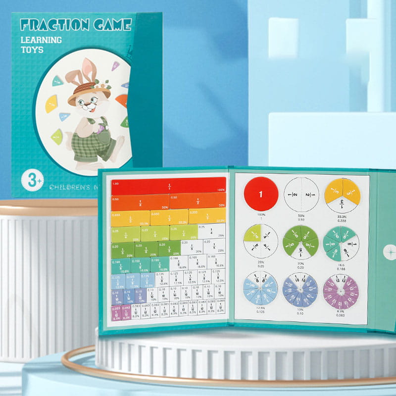 Tablero de Aprendizaje de Fracciones Magnético para Niños