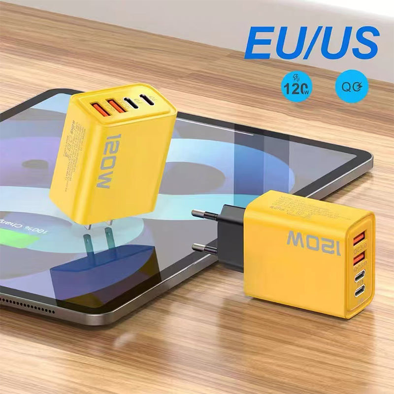 Cubo de carga rápida 120W con 4 puertos