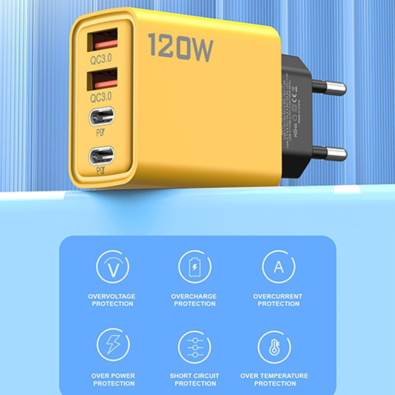 Cubo de carga rápida 120W con 4 puertos