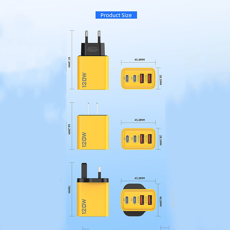 Cubo de carga rápida 120W con 4 puertos