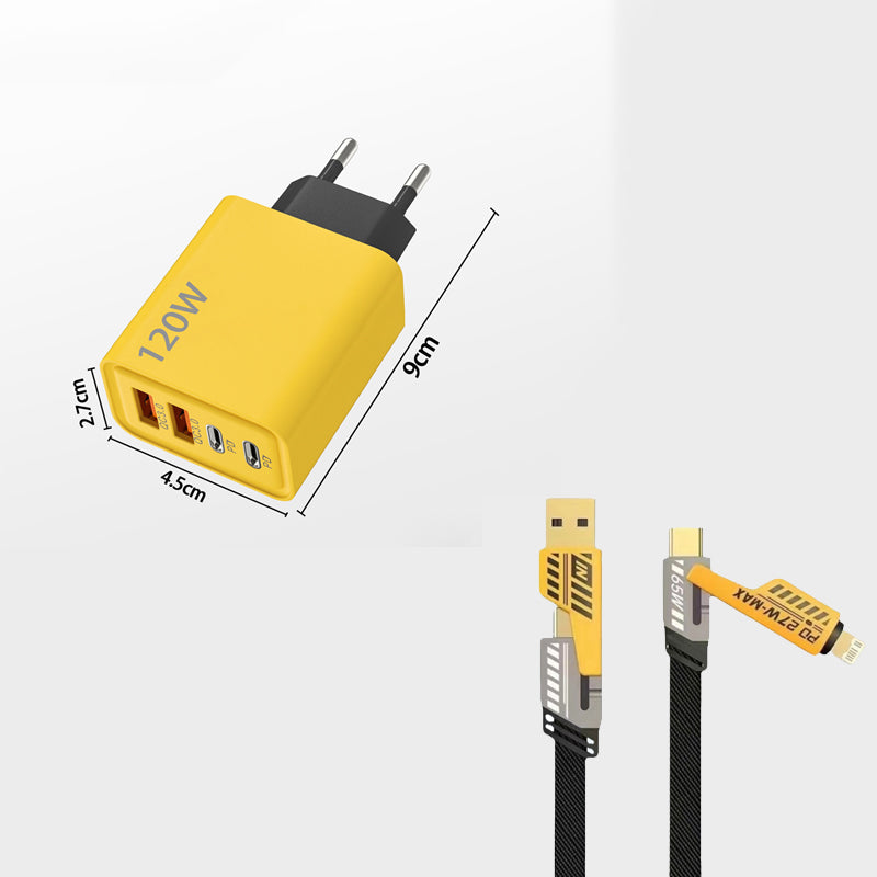 Cubo de carga rápida 120W con 4 puertos