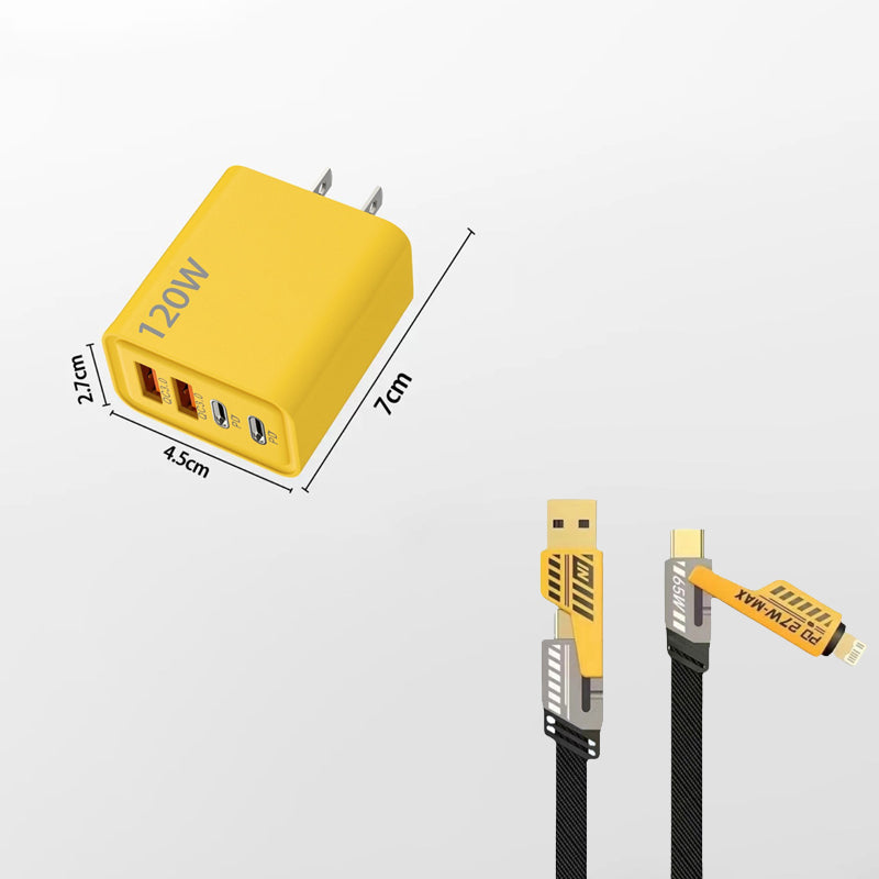 Cubo de carga rápida 120W con 4 puertos