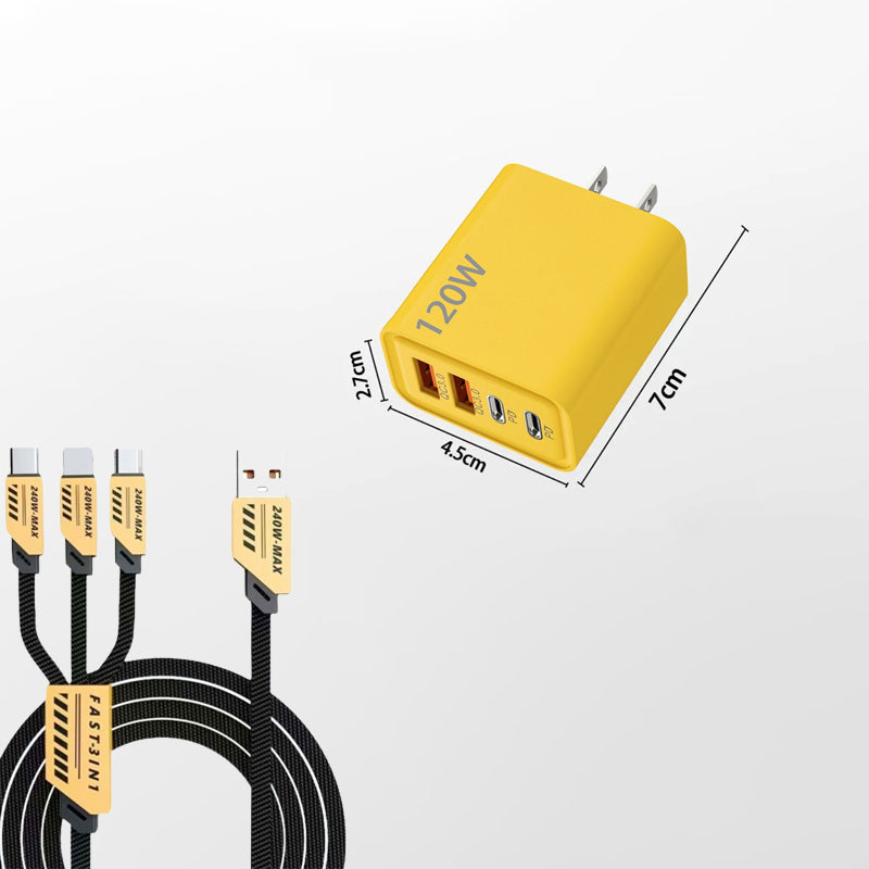 Cubo de carga rápida 120W con 4 puertos