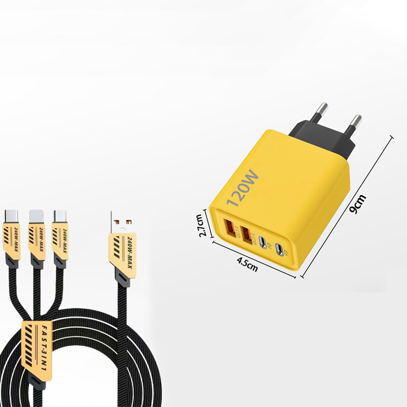 Cubo de carga rápida 120W con 4 puertos