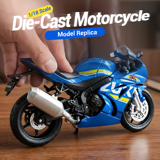 Réplica de Motocicleta a Escala 1:18 de Metal (Die-Cast)