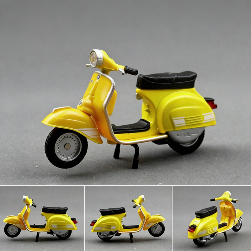 Réplica de Motocicleta a Escala 1:18 de Metal (Die-Cast)