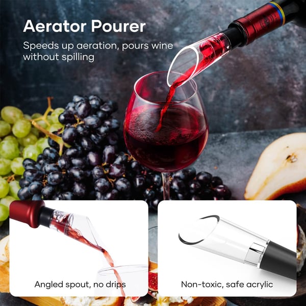 🔥【1° Más Vendido】🔥Aburrido Abridor Manual? ¡Este Kit 6 en 1 Abre en 6s (y Conserva el Vino)! ⏳Sumilleres Recomiendan! Kit Abridor Vino Premium⚡️
