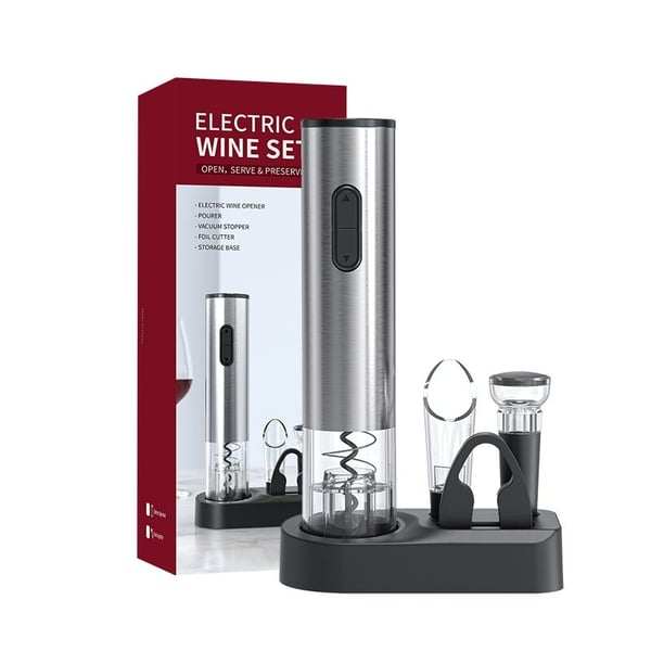 🔥【1° Más Vendido】🔥Aburrido Abridor Manual? ¡Este Kit 6 en 1 Abre en 6s (y Conserva el Vino)! ⏳Sumilleres Recomiendan! Kit Abridor Vino Premium⚡️