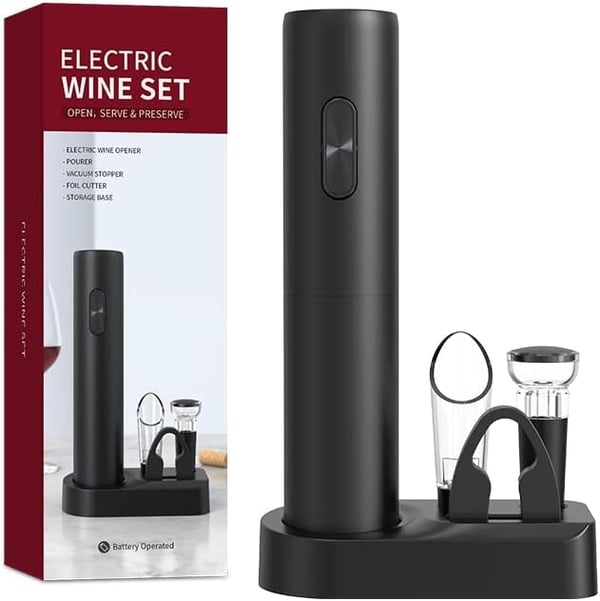 🔥【1° Más Vendido】🔥Aburrido Abridor Manual? ¡Este Kit 6 en 1 Abre en 6s (y Conserva el Vino)! ⏳Sumilleres Recomiendan! Kit Abridor Vino Premium⚡️