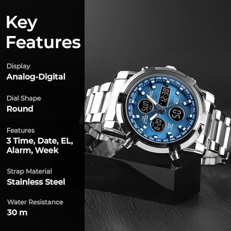 💦⏰Relojes militares analógicos-digitales impermeables para hombre