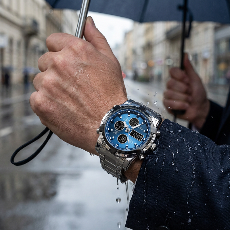 💦⏰Relojes militares analógicos-digitales impermeables para hombre