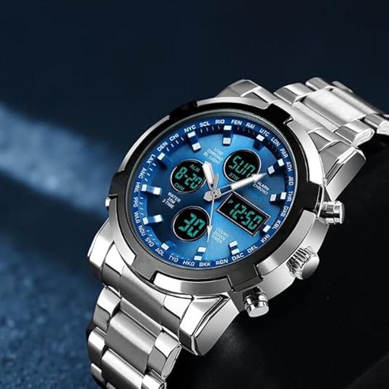 💦⏰Relojes militares analógicos-digitales impermeables para hombre