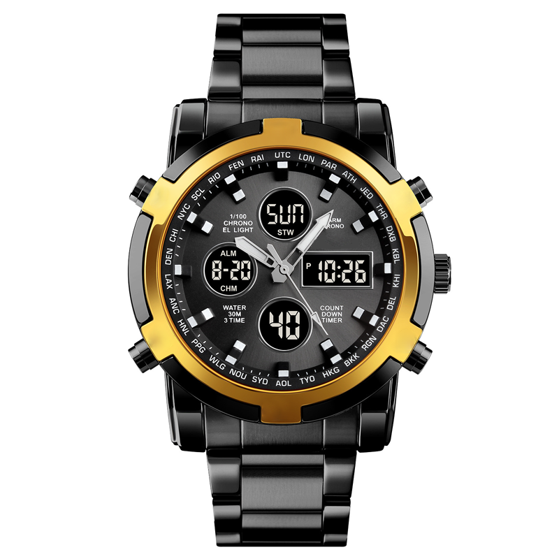 💦⏰Relojes militares analógicos-digitales impermeables para hombre