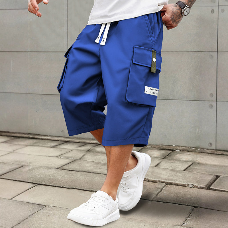 Pantalones Capri de Carga para Hombre con Cordón - Casuales y Cómodos