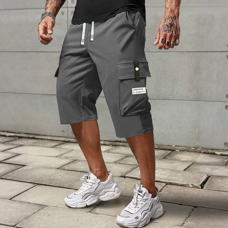 Pantalones Capri de Carga para Hombre con Cordón - Casuales y Cómodos