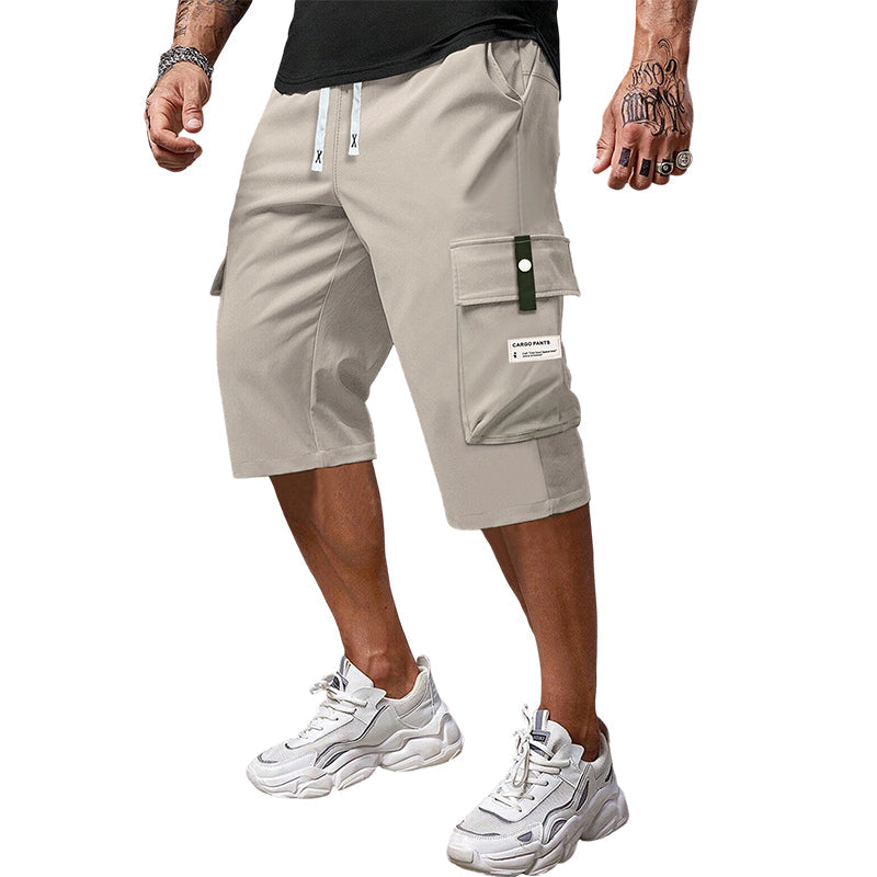 Pantalones Capri de Carga para Hombre con Cordón - Casuales y Cómodos