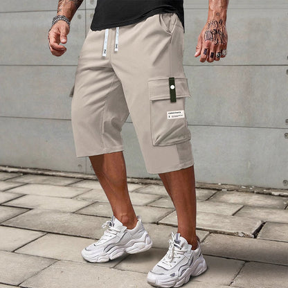 Pantalones Capri de Carga para Hombre con Cordón - Casuales y Cómodos
