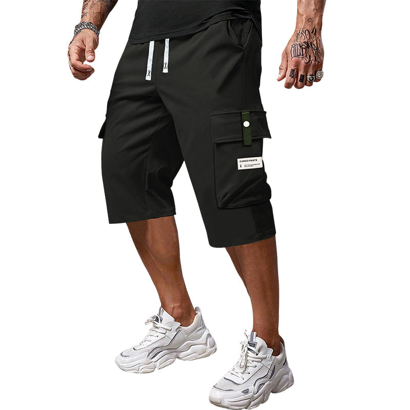 Pantalones Capri de Carga para Hombre con Cordón - Casuales y Cómodos