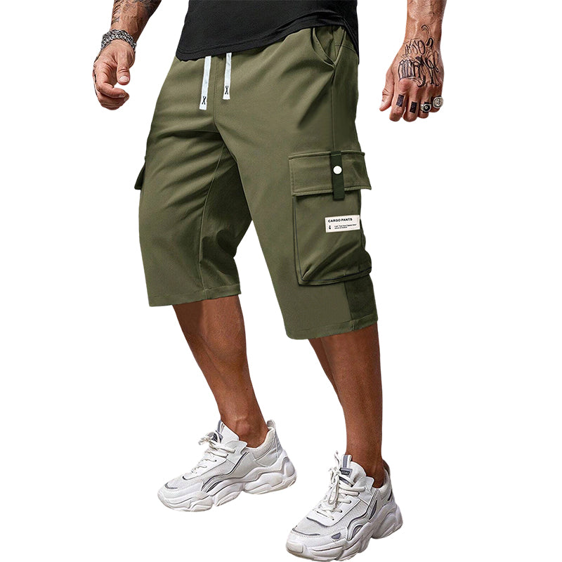 Pantalones Capri de Carga para Hombre con Cordón - Casuales y Cómodos