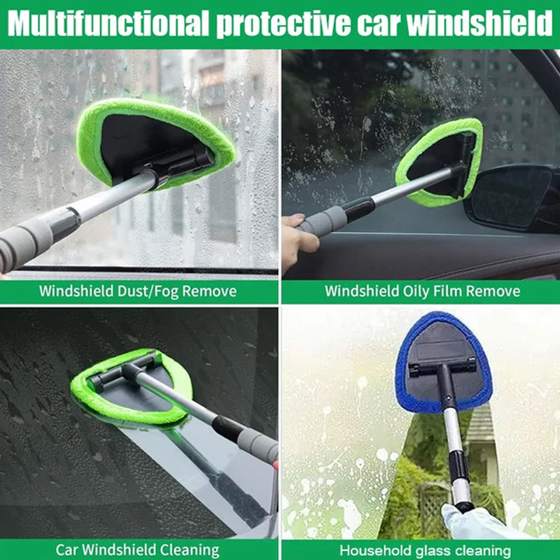 Pulisci-vetri magnetico doppio per auto | Kit di pulizia senza aloni per vetri auto