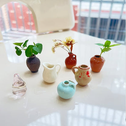 Mini Jarrón de Cerámica como Imán de Refrigerador