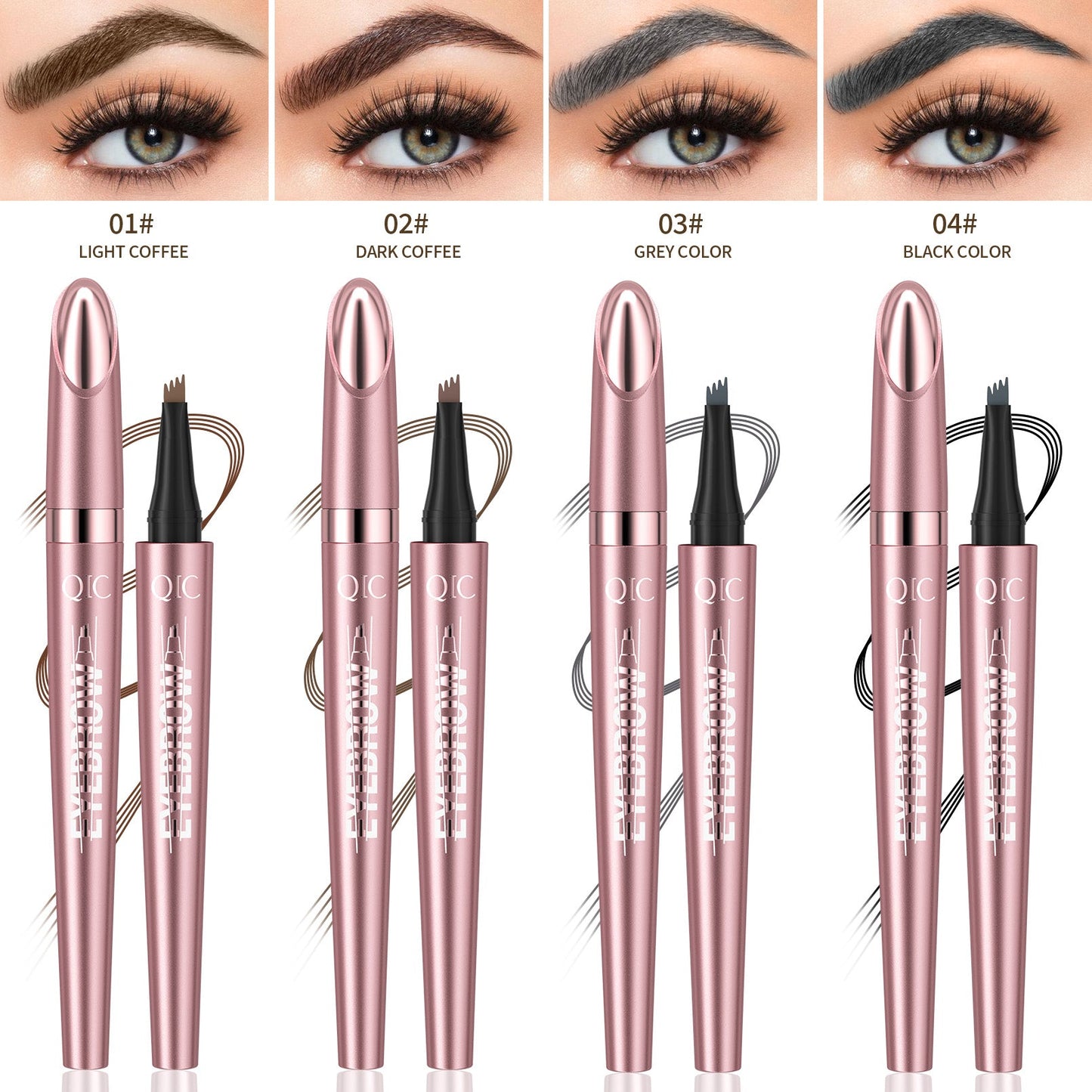 ✏️ ¡COMPRA 1 Y LLÉVATE 1 GRATIS! ✨ Lápiz de cejas 3D Microblading: punta de 4 púas, resistente al agua y efecto pelo natural 🖌️