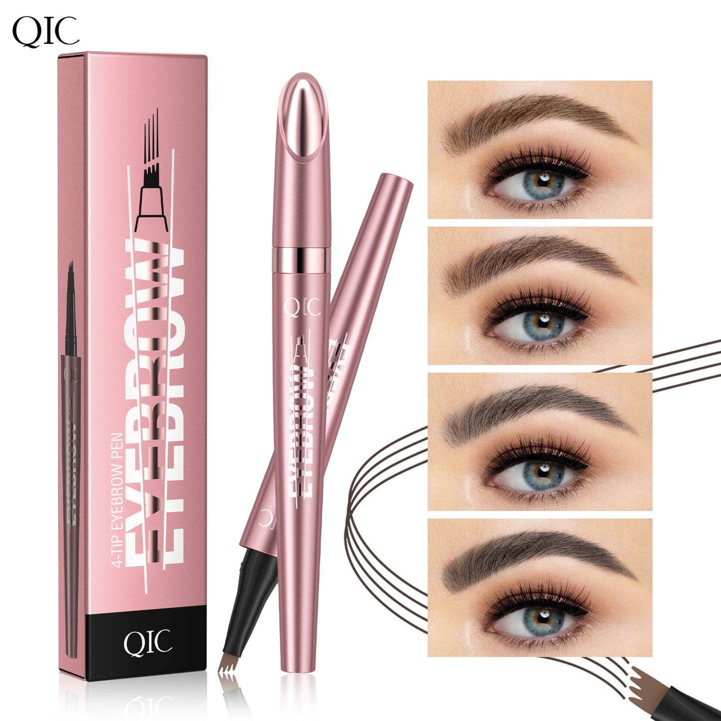✏️ ¡COMPRA 1 Y LLÉVATE 1 GRATIS! ✨ Lápiz de cejas 3D Microblading: punta de 4 púas, resistente al agua y efecto pelo natural 🖌️