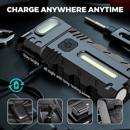 LED work light with 180° rotating head