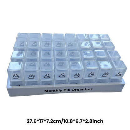 💊 Organizador Portátil de Pastillas para 31 Días – Práctico y Compacto para tu Rutina Diaria ✨🗓️