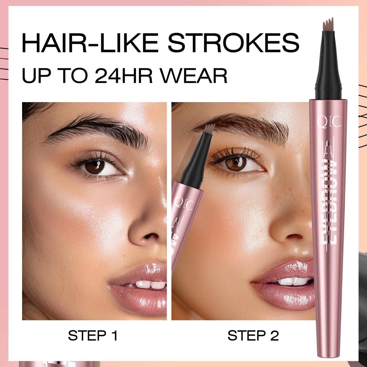 ✏️ ¡COMPRA 1 Y LLÉVATE 1 GRATIS! ✨ Lápiz de cejas 3D Microblading: punta de 4 púas, resistente al agua y efecto pelo natural 🖌️