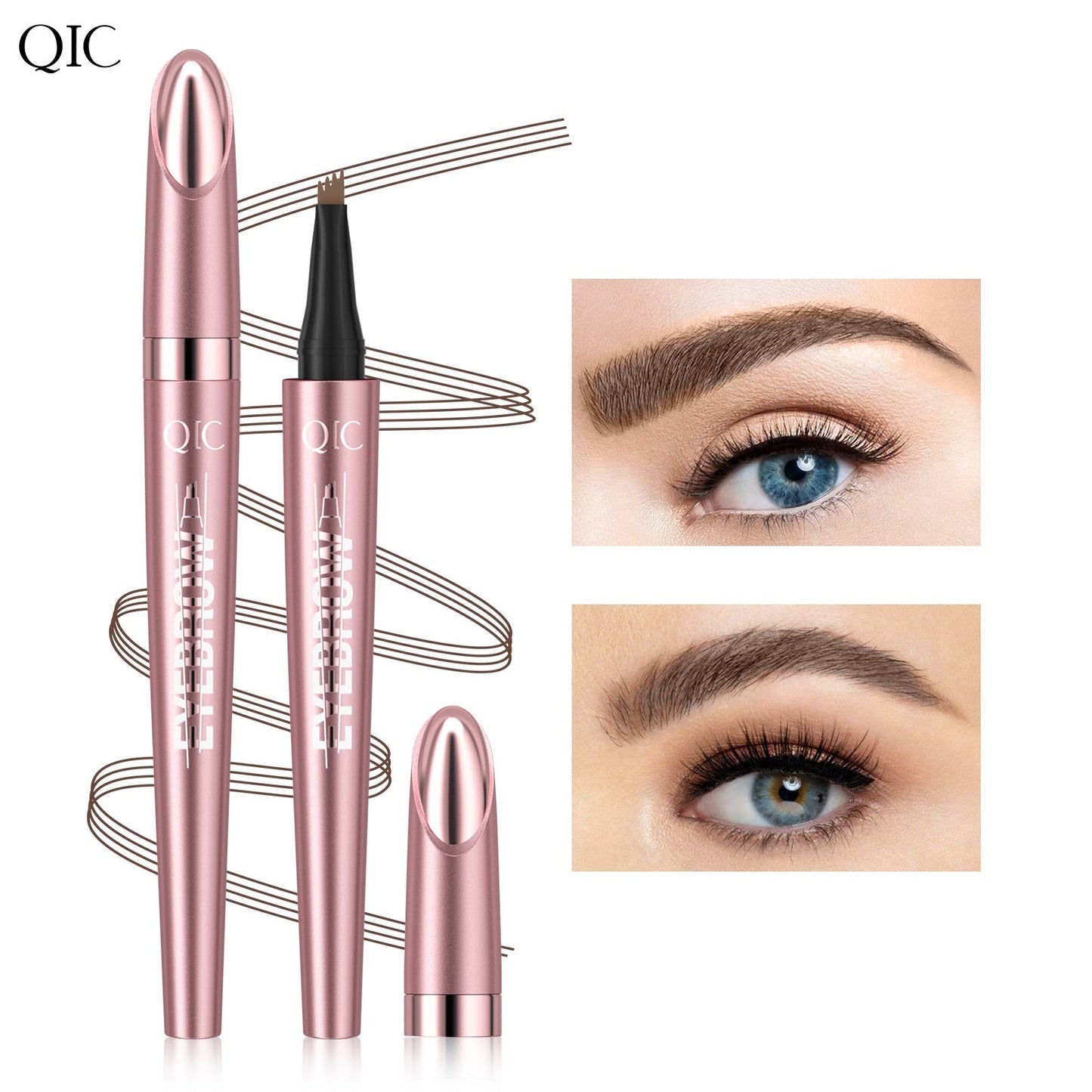 ✏️ ¡COMPRA 1 Y LLÉVATE 1 GRATIS! ✨ Lápiz de cejas 3D Microblading: punta de 4 púas, resistente al agua y efecto pelo natural 🖌️
