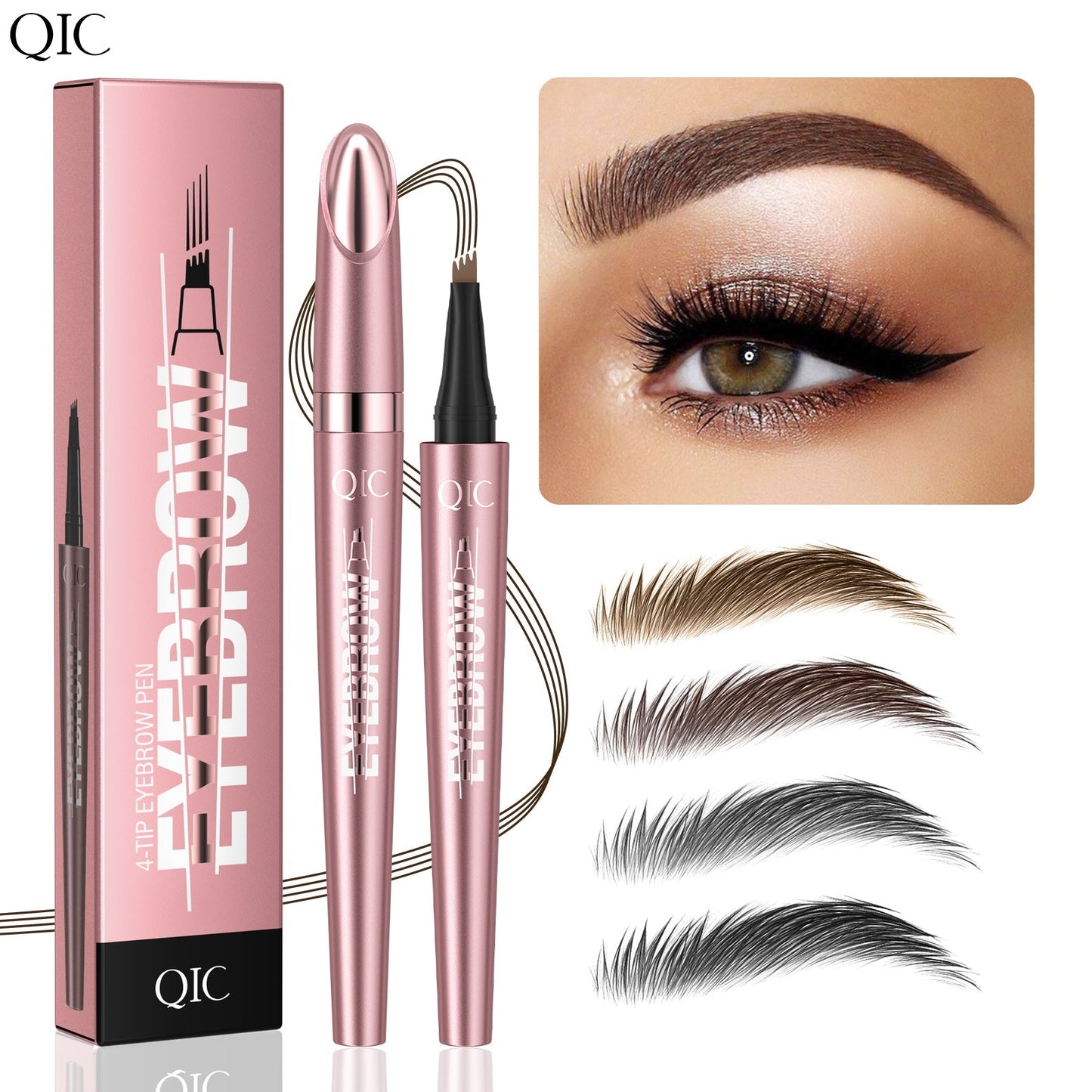 ✏️ ¡COMPRA 1 Y LLÉVATE 1 GRATIS! ✨ Lápiz de cejas 3D Microblading: punta de 4 púas, resistente al agua y efecto pelo natural 🖌️