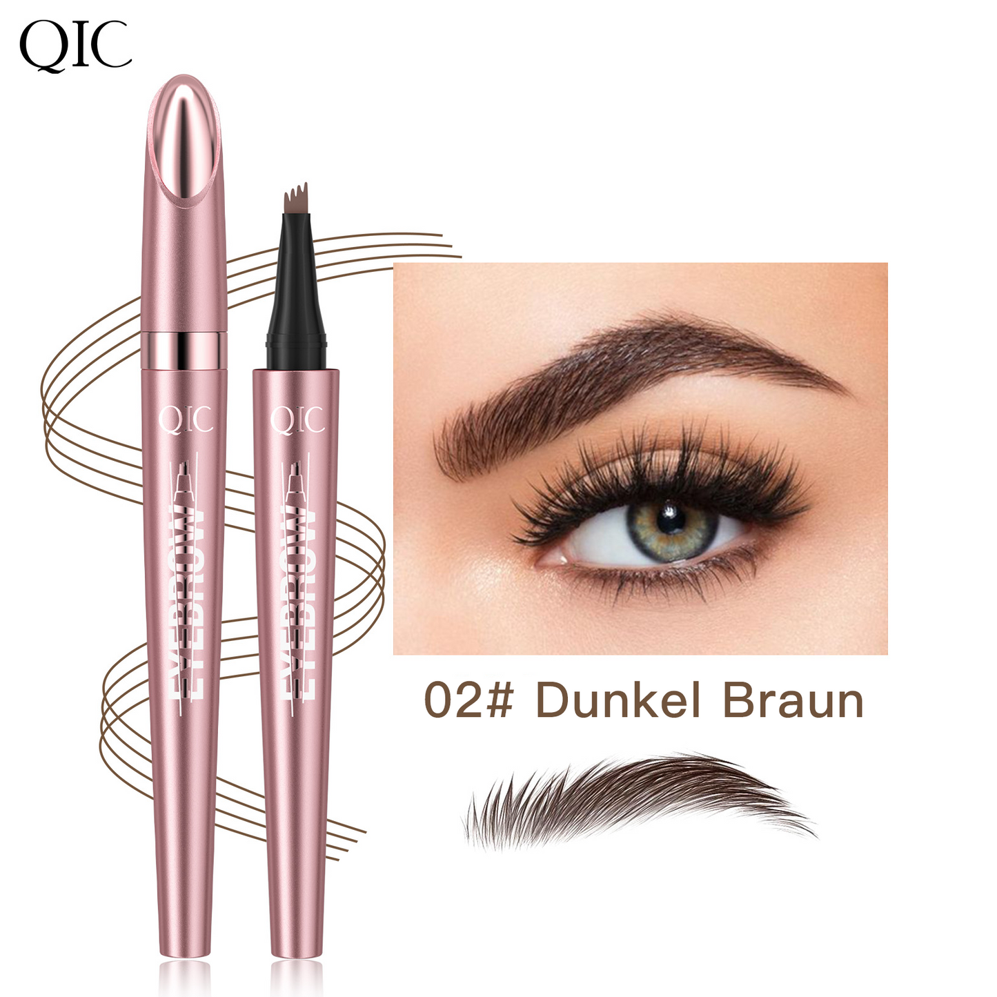 ✏️ ¡COMPRA 1 Y LLÉVATE 1 GRATIS! ✨ Lápiz de cejas 3D Microblading: punta de 4 púas, resistente al agua y efecto pelo natural 🖌️