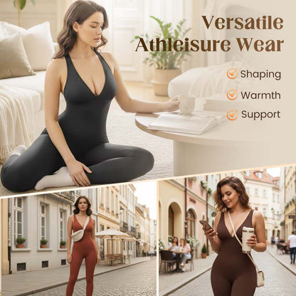 🥳¡OFERTA CALIENTE 2026🥳💞¡VENDIDO MÁS DE 50K!🌸🦋50 % DE DESCUENTO en mono con cuello en V de gran elasticidad: facilidad durante todo el día para hacer ejercicio y más. Transpirable, flexible y elegante sin esfuerzo. Tu opción para el movimiento. 🧘‍♀️💫