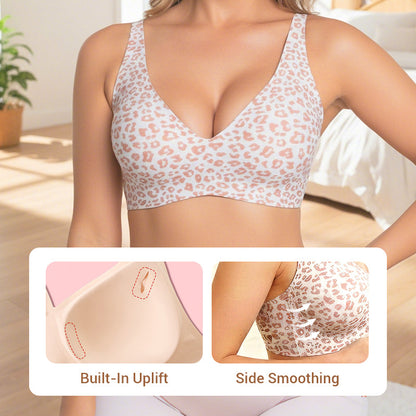 💕 Jelly Wireless Sujetadores inalámbricos cómodos para mujer Sujetador push up Sujetadores sin costuras para camisetas Sujetadores con escote en V profundo Sujetadores para el día a día