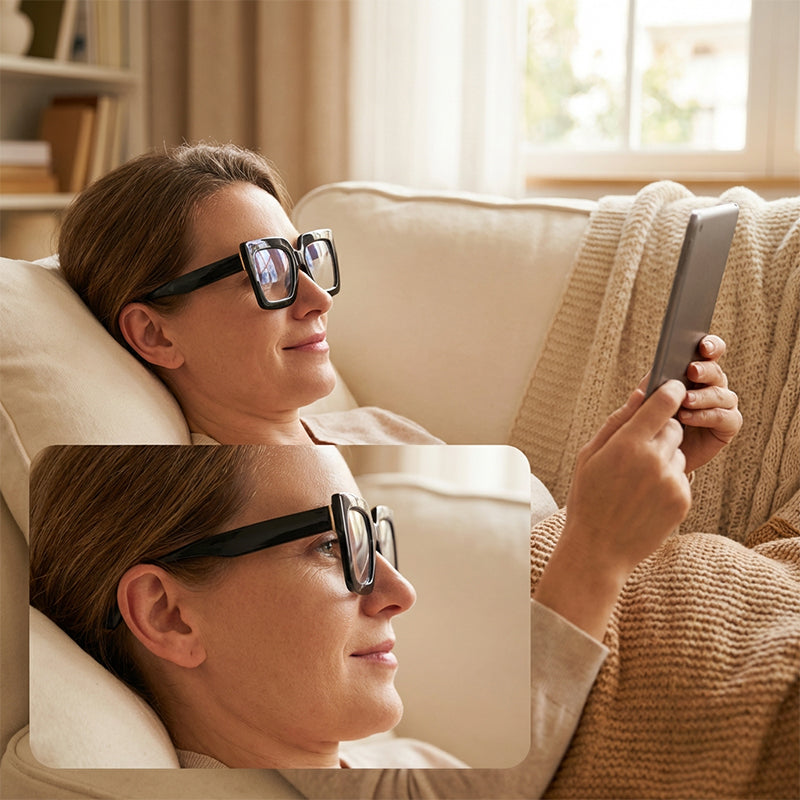 Lentes Grandes Cuadrados con Filtro de Luz Azul para Computadora