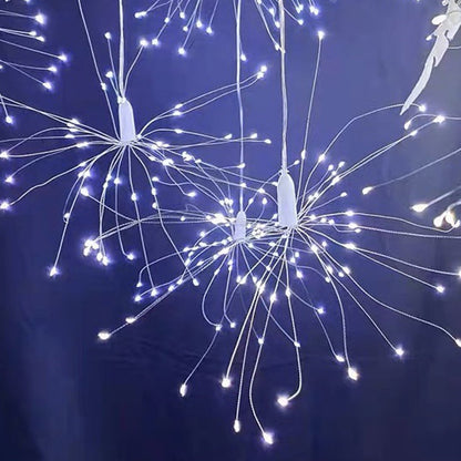🔥Guirnalda de luces solares tipo fuegos artificiales para jardines y fiestas