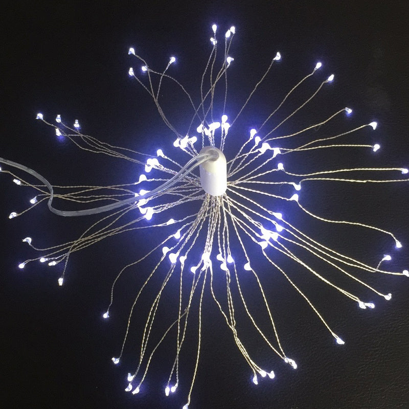 🔥Guirnalda de luces solares tipo fuegos artificiales para jardines y fiestas