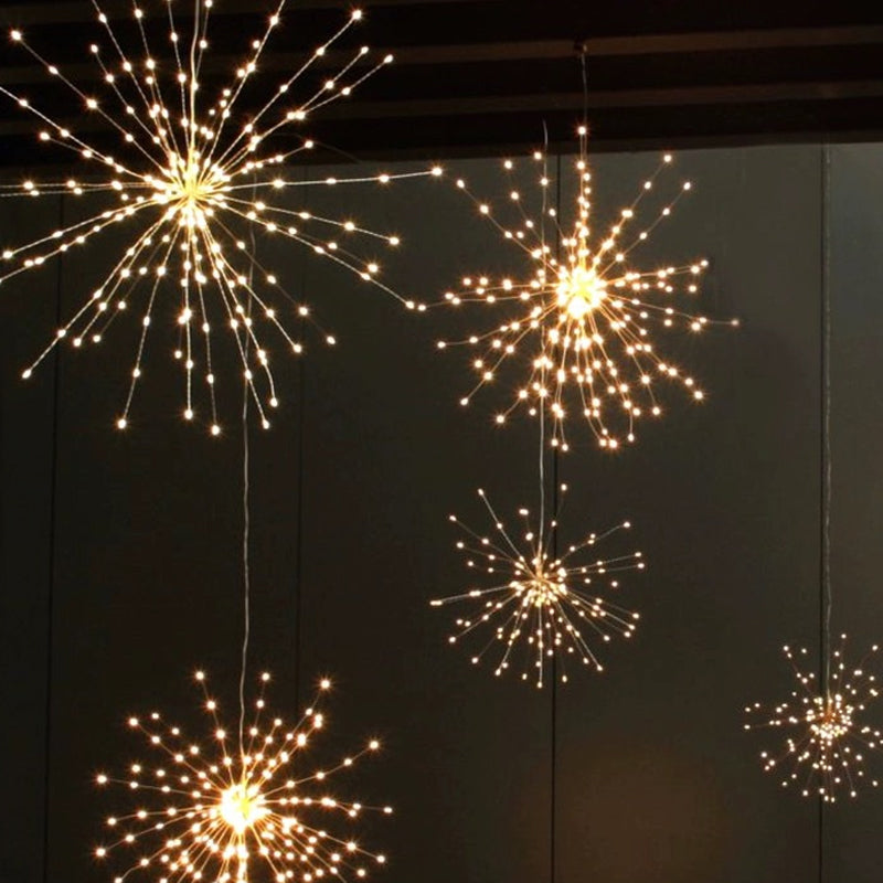 🔥Guirnalda de luces solares tipo fuegos artificiales para jardines y fiestas