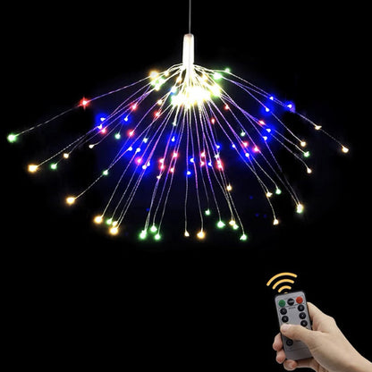 🔥Guirnalda de luces solares tipo fuegos artificiales para jardines y fiestas