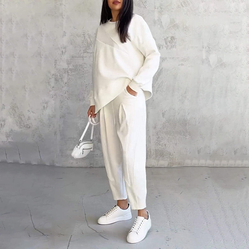 💕VENTA CALIENTE 2024💕Mujeres Conjunto de sudaderas y pantalones de dobladillo de manga larga