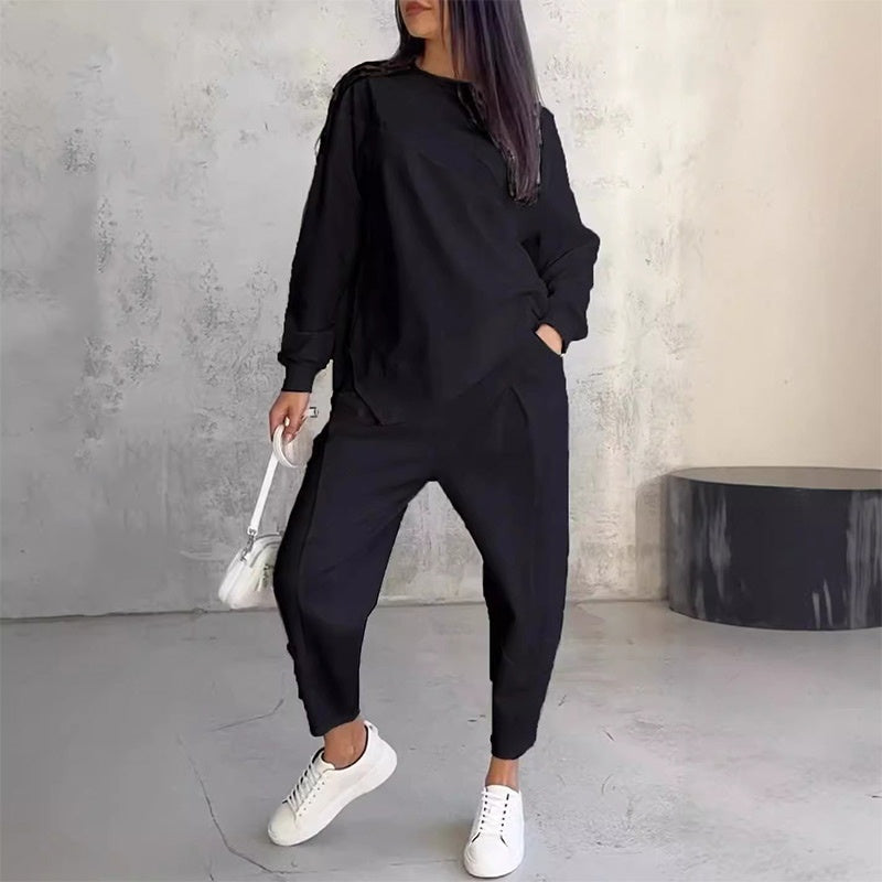 💕VENTA CALIENTE 2026💕Mujeres Conjunto de sudaderas y pantalones de dobladillo de manga larga