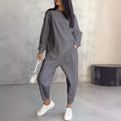 💕VENTA CALIENTE 2026💕Mujeres Conjunto de sudaderas y pantalones de dobladillo de manga larga