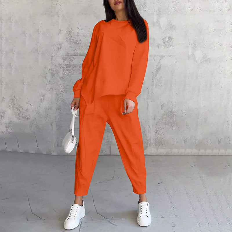 💕VENTA CALIENTE 2026💕Mujeres Conjunto de sudaderas y pantalones de dobladillo de manga larga