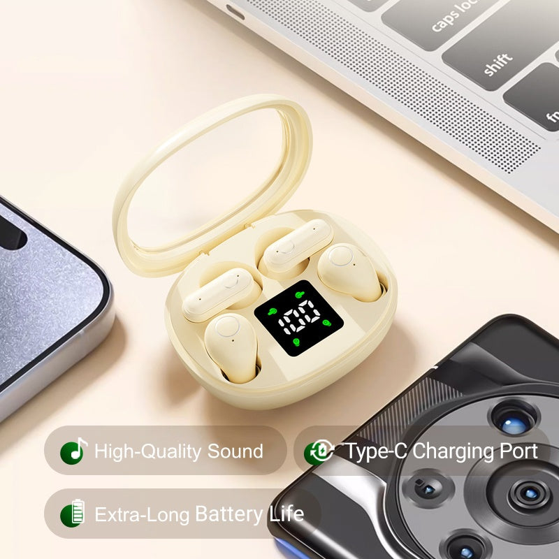 Auriculares Bluetooth Inalámbricos de Doble Par con Estuche de Carga LED